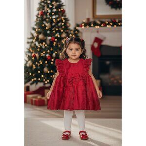 PIPPA & JULIE Girls Baby Red Tulle Dress 18M